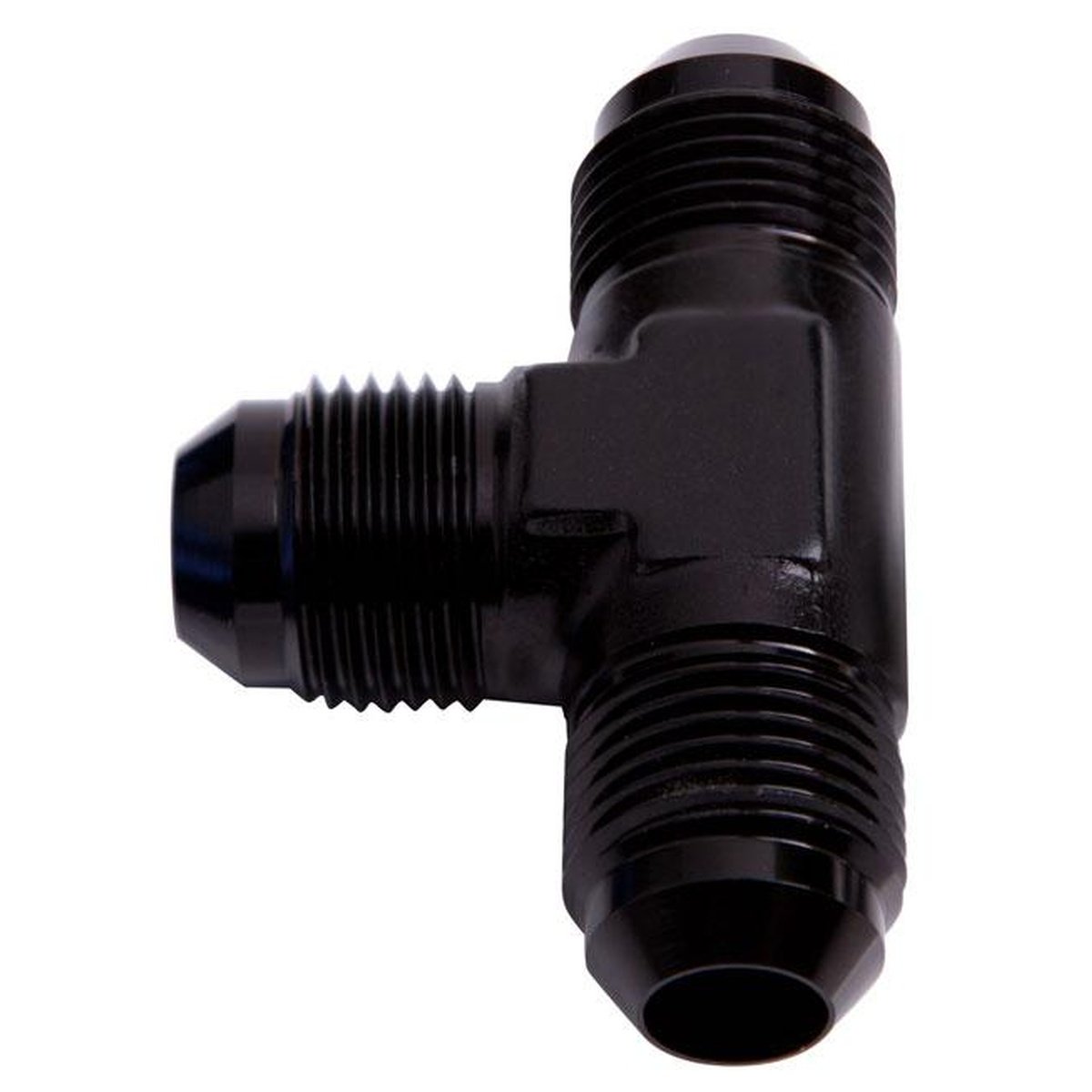 Aeroflow AF824-16BLK Male Flare Tee -16AN Black All Sides Male AN AF824-16BLK