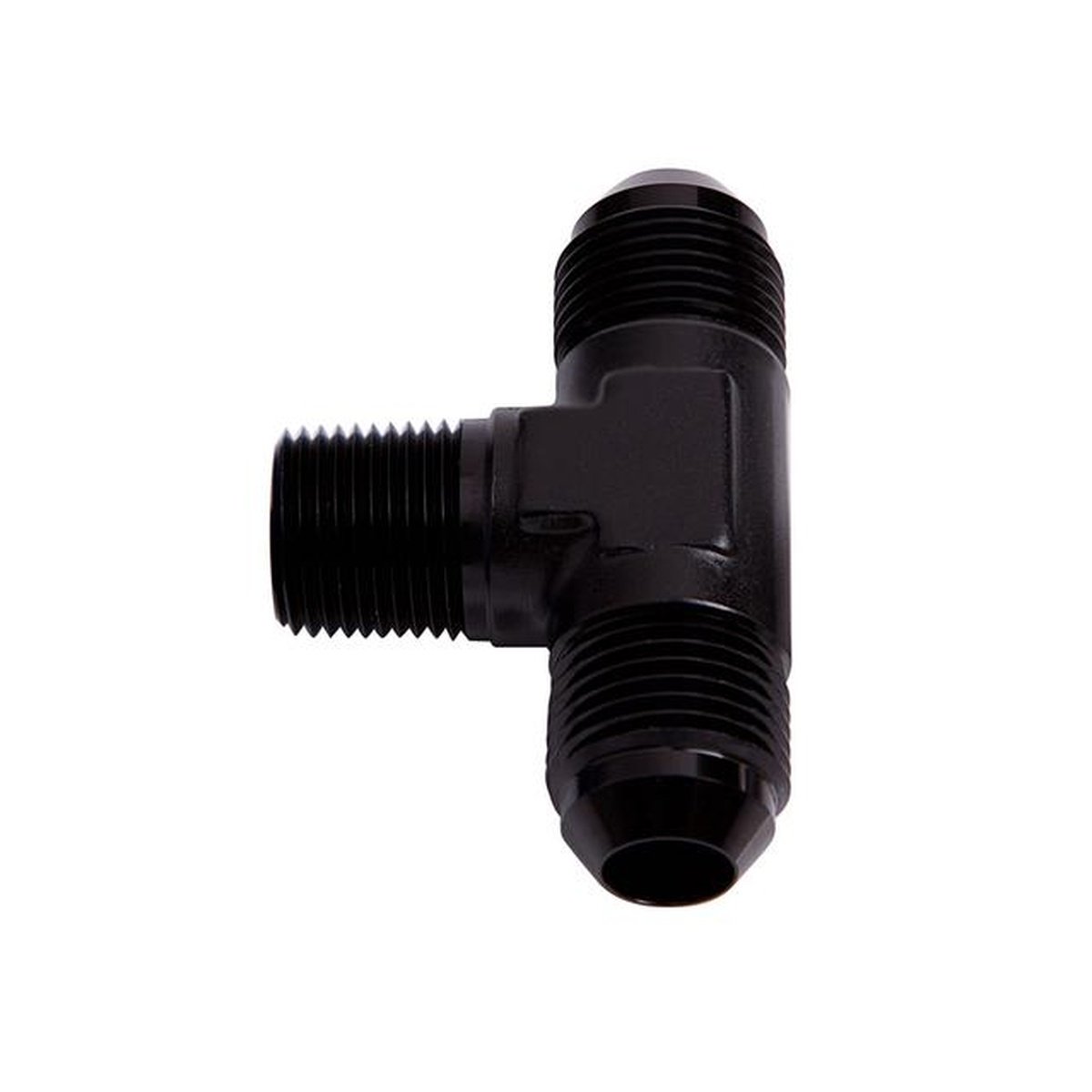 Aeroflow AF825-10BLK Tee -10AN With 1/2" NPT On Side Black AN Tee With NPT On Side AF825-10BLK