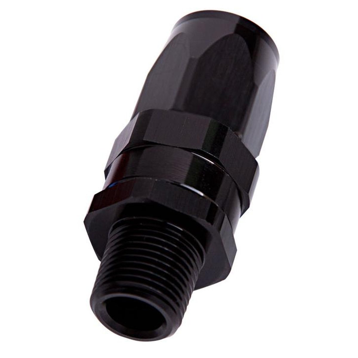 Aeroflow AF830-08-06BLK Male 3/8" Npt Straight To -8AN Black Full Swivel Straight