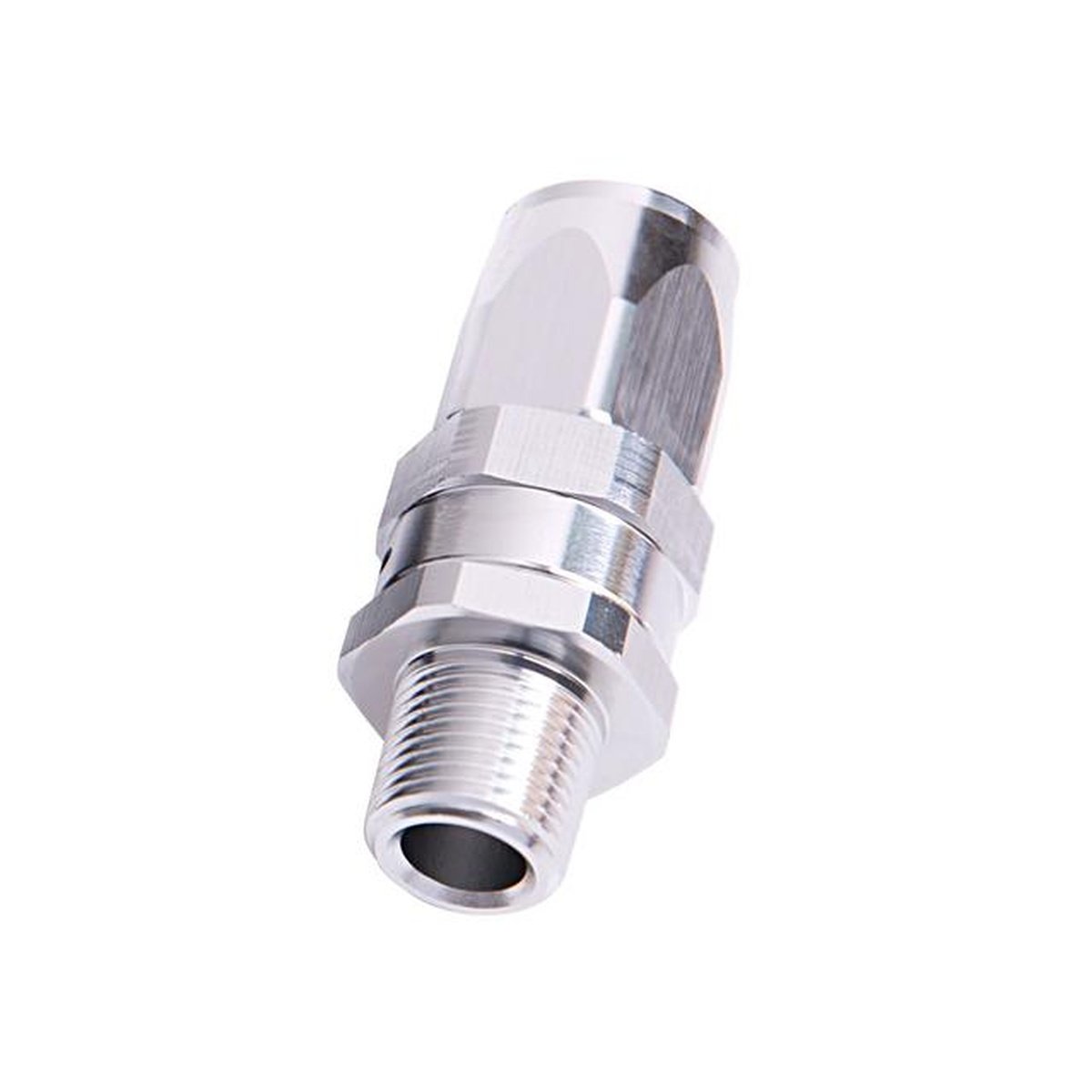 Aeroflow AF830-10-06S Male 3/8" Npt Straight To -10 Silver Full Swivel Straight