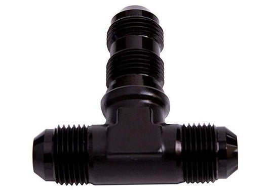 Aeroflow AF834-10BLK Bulkhead Tee -10AN Black Bulkhead On Side AF834-10BLK