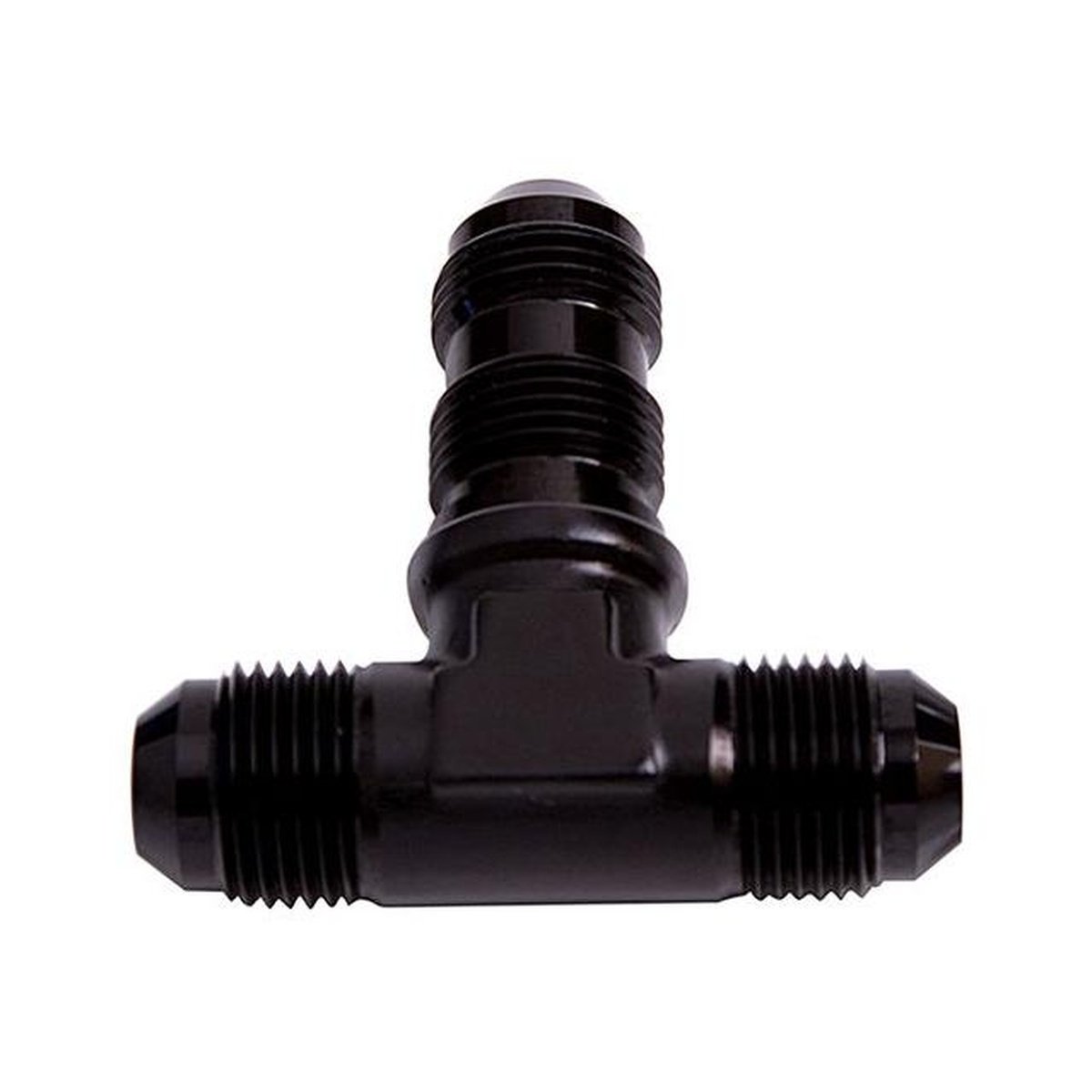 Aeroflow AF834-06BLK Bulkhead Tee -6AN Black Bulkhead On Side AF834-06BLK
