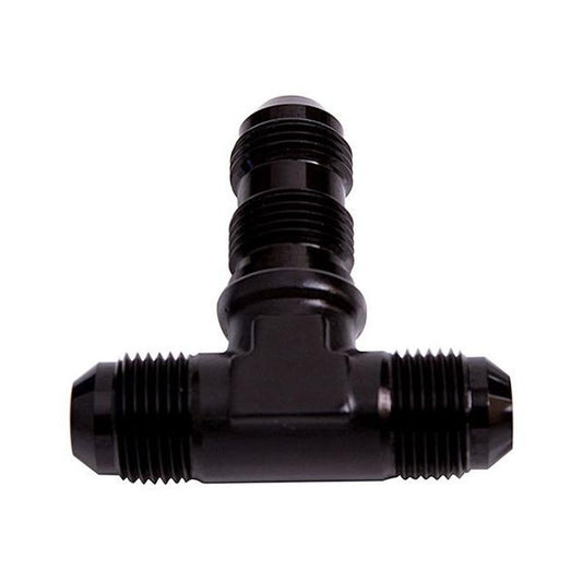 Aeroflow AF834-06BLK Bulkhead Tee -6AN Black Bulkhead On Side AF834-06BLK