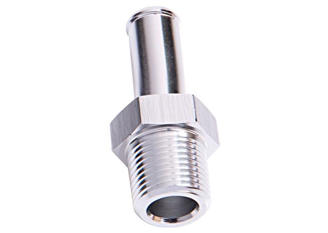 Aeroflow AF841-06-05S Male 3/8" Npt To 5/16" Barb Silver Straight Male To Male