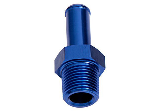Aeroflow AF841-06 Male 1/4" Npt To 3/8" Barb Blue Straight Male To Male