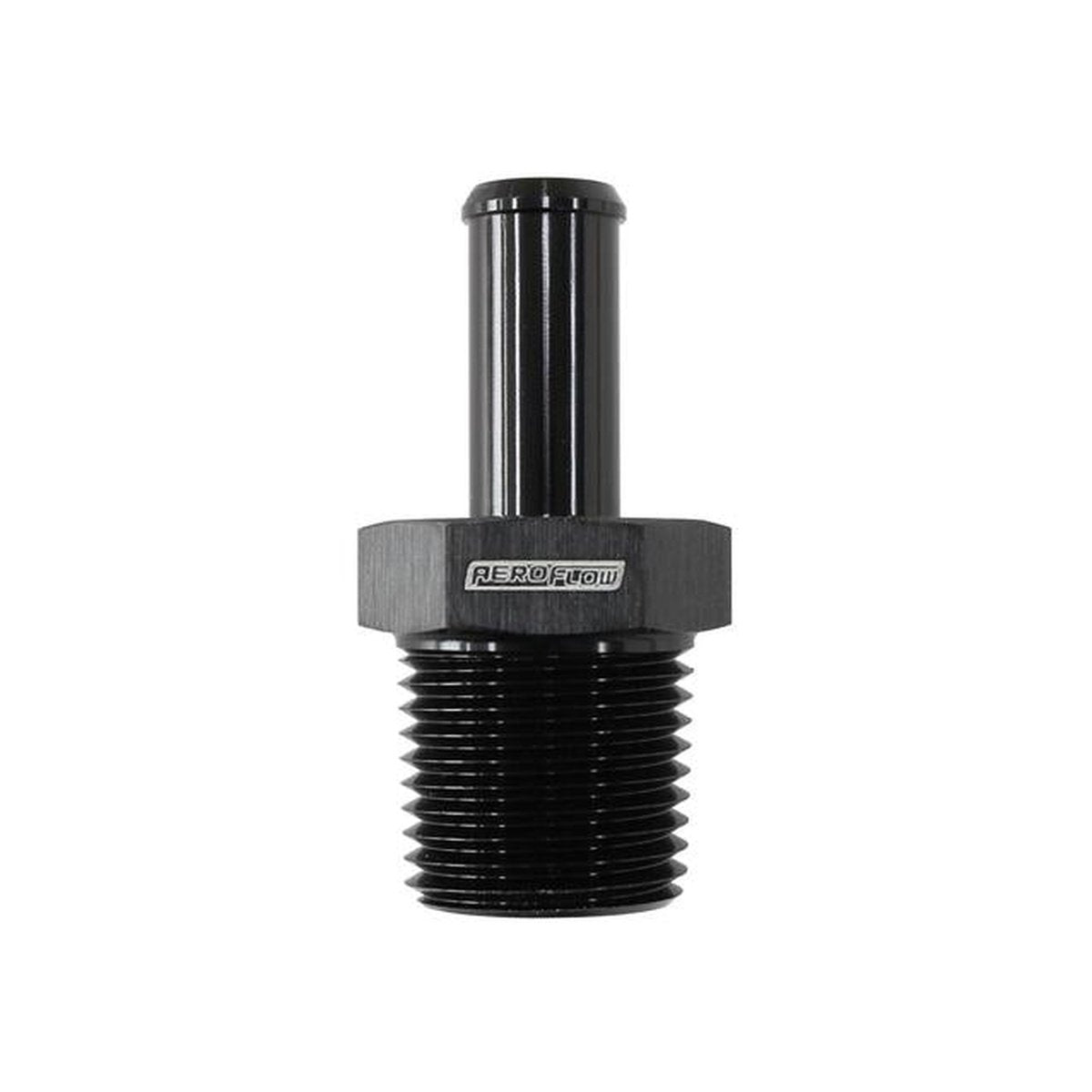 Aeroflow AF841-08-08ANBLK Black Male 1/2" Npt To -8AN Barb Straight Suits 100/450 Series Hose