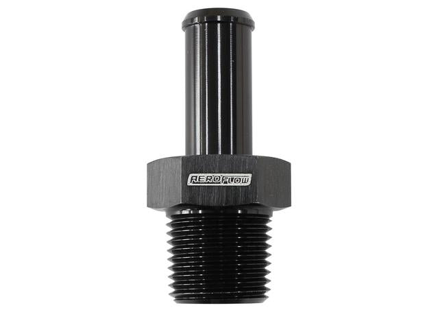 Aeroflow AF841-08ANBLK Black Male 3/8" Npt To -8AN Barb Straight Suits 100/450 Series Hose