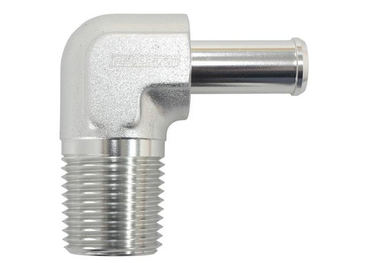 Aeroflow AF842-06-06ANS Silver 90Deg 3/8" Npt To -6AN Barb Suits 100/450 Series Hose