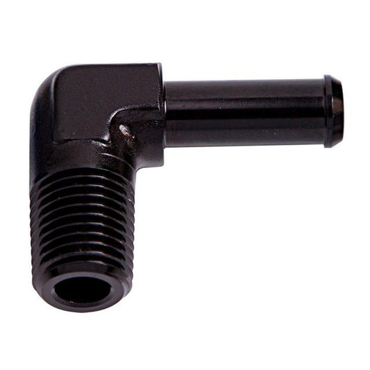 Aeroflow AF842-08-12BLK 90Deg 1/2" Npt To 3/4" Barb Black 90Deg Male To Male