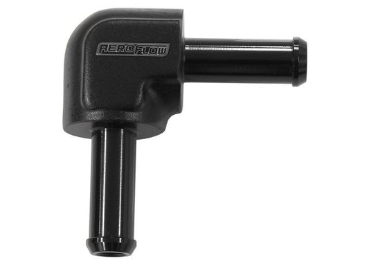 Aeroflow 90 Degree 3/8" Barb Both Ends Black