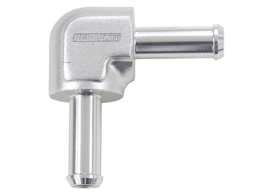 Aeroflow 90 Degree 5/16" Barb Both Ends Silver