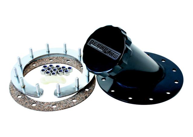 Aeroflow AF85-3000BLK 45Deg 2-1/2" X 5" Remote Fuelcell Filler Neck