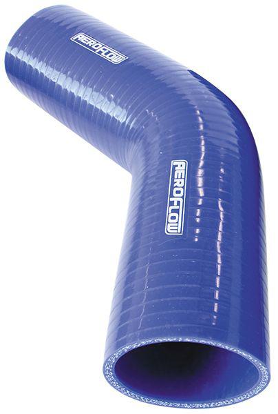 Aeroflow AF9002-250 Silicone Hose 45Deg; Blue 2.50" 63mm x 145mm Leg