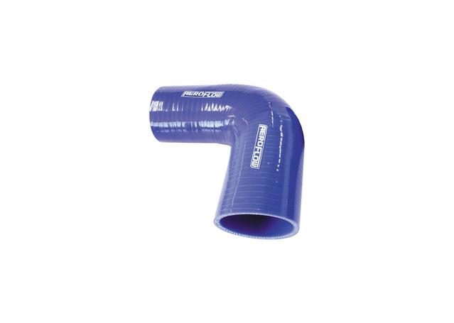 Aeroflow Silicone Hose Reducer 90Deg; Blue 3.75-3.00" 95-76mm