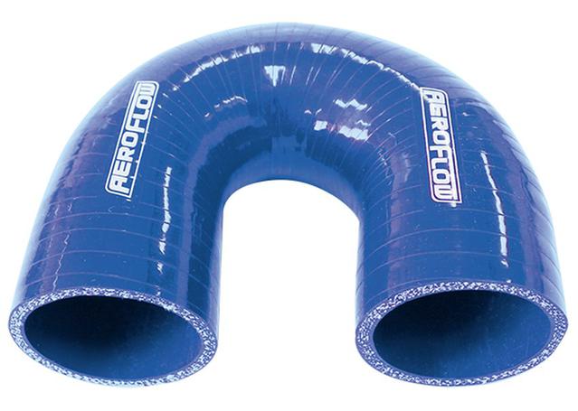 Aeroflow AF9006-300 Silicone Hose 180 Deg; Blue  3.00" 76mm x 100mm Leg