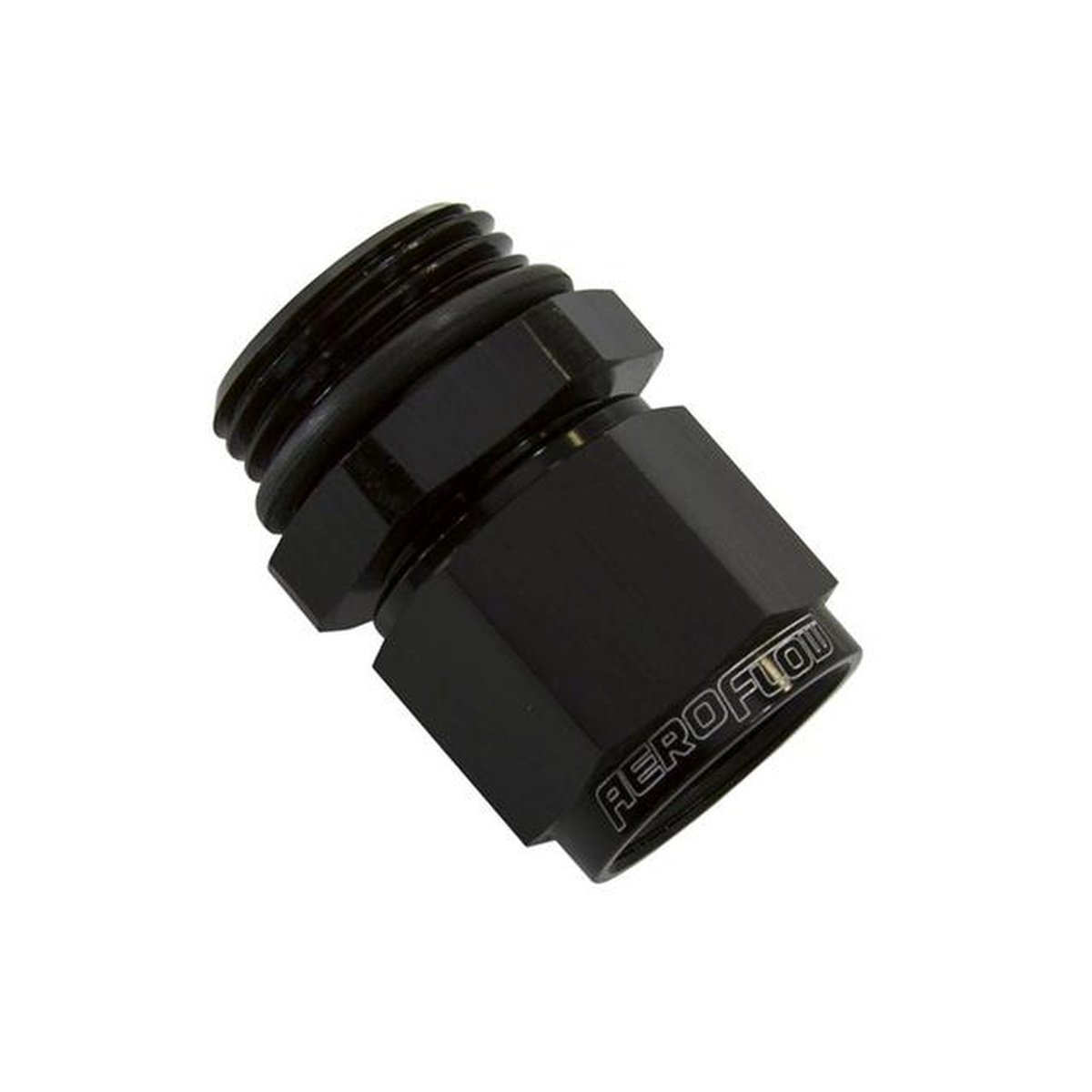 Aeroflow AF907-06-08BLK -8ORB To Female -6 Swivel Nut Black
