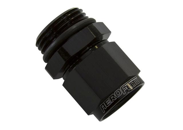 Aeroflow AF907-08-12BLK -12ORB To Female -8 Swivel Nut Black
