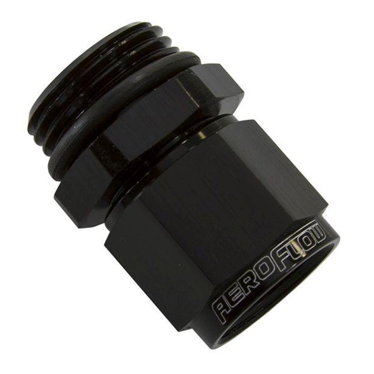 Aeroflow AF907-08-06BLK -6ORB To Female -8 Swivel Nut Black