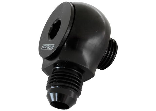 Aeroflow AF909-06-08BLK Slimline -8ORB To -6AN 90Deg fits Use In Tight Radius Area