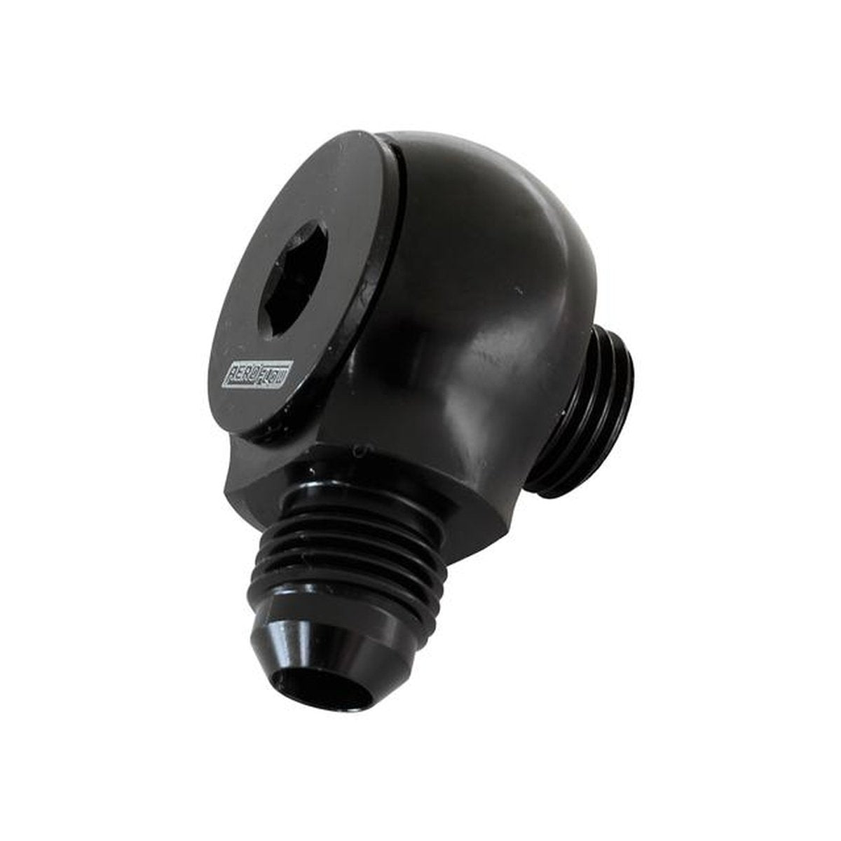 Aeroflow AF909-08BLK Slimline -8ORB To -8AN 90Deg fits Use In Tight Radius Area
