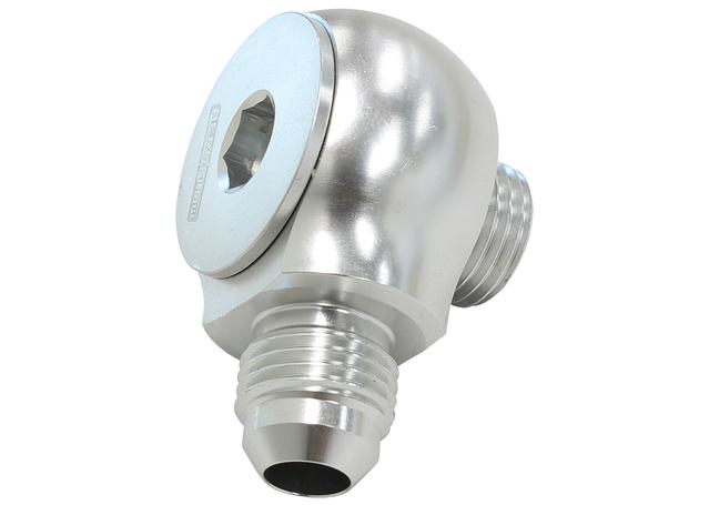Aeroflow AF909-06-08S Slimline -8ORB To -6AN 90Deg fits Use In Tight Radius Area