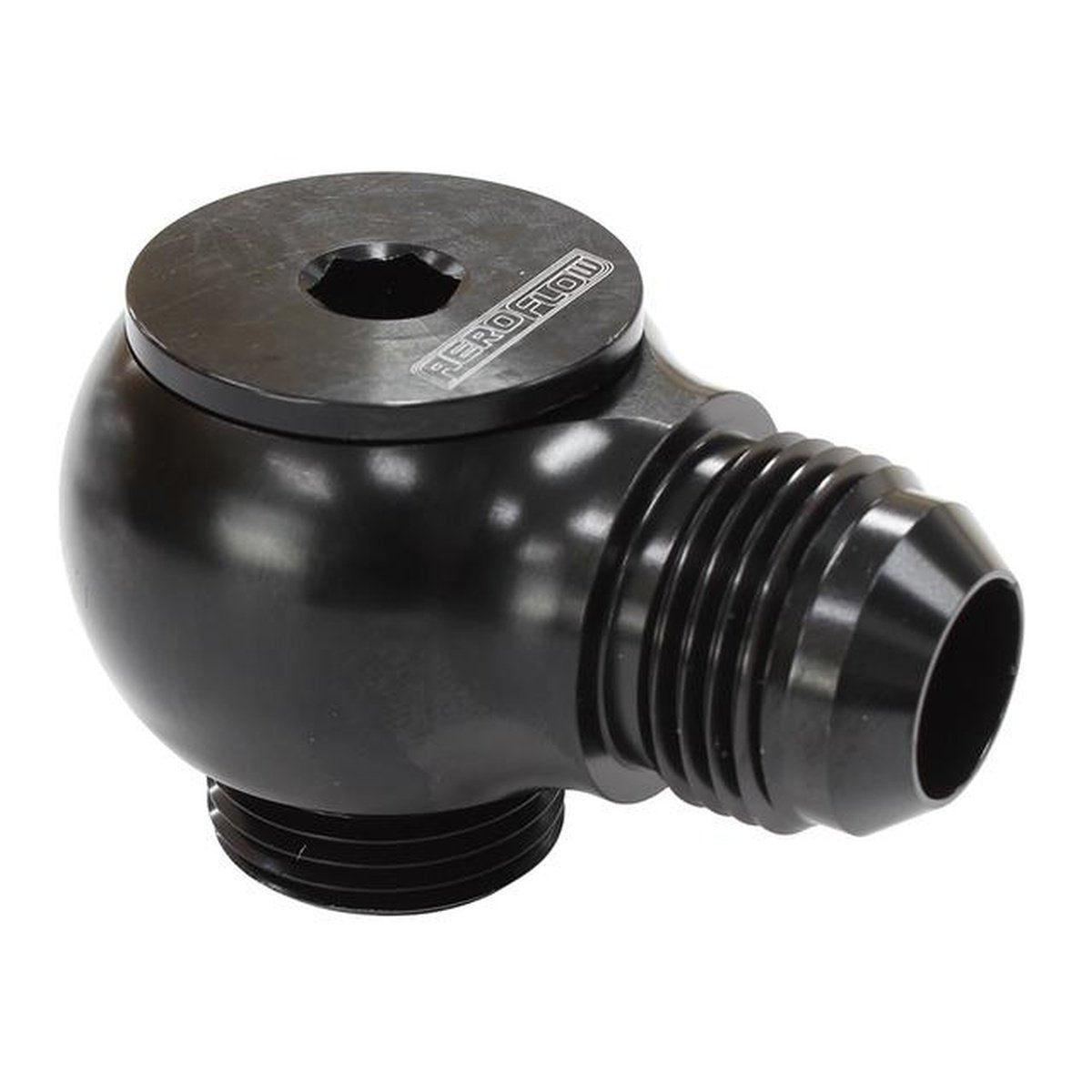 Aeroflow Slimline -12ORB To -12AN 90 Deg Black
