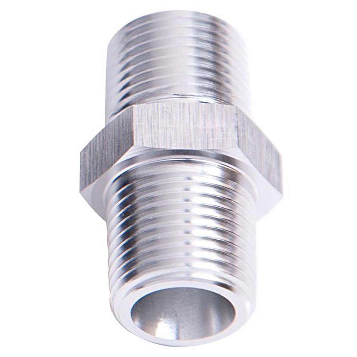Aeroflow AF911-02S Male Coupler 1/8" Npt Silver Male To Male