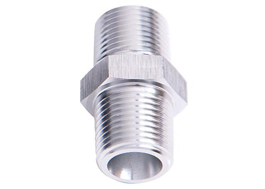 Aeroflow AF911-08S Male Coupler 1/2" Npt Silver Male To Male