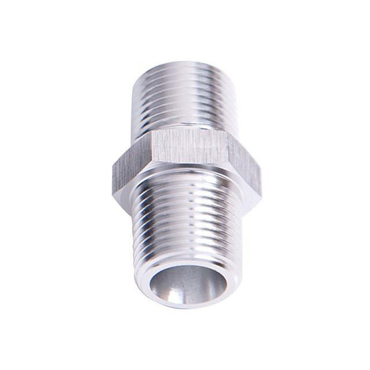 Aeroflow AF911-04S Male Coupler 1/4" Npt Silver Male To Male