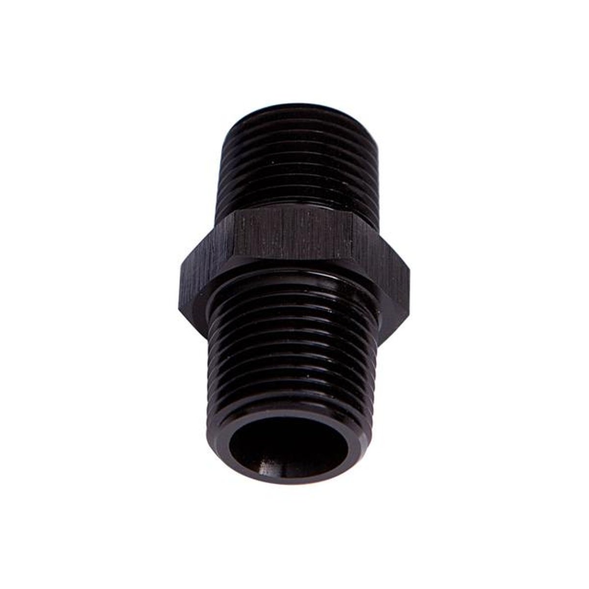 Aeroflow AF911-06BLK Male Coupler 3/8" Npt Black Male To Male