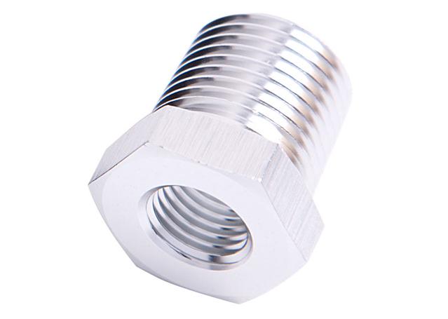 Aeroflow AF912-08-02S Npt Pipe Reducer 1/2" To 1/8" Silver Male To Female