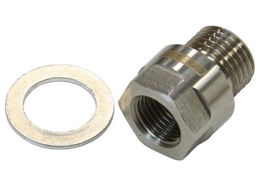 Aeroflow AF912-M12-01SS M12X1.25 Pipe Reduce To Female 1/8" Npt