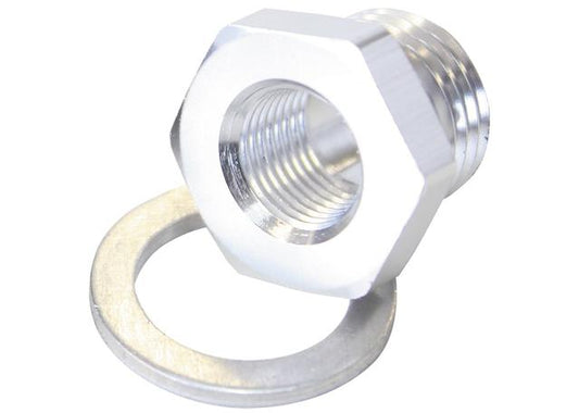 Aeroflow AF912-M18-02S M18X1.5 Pipe Reducer To Female 1/8" Npt Silver