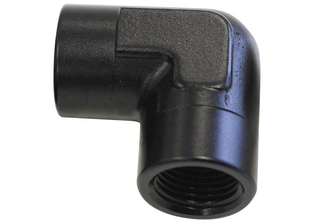 Aeroflow AF913-02BLK 90Deg Female - Female Elbow 1/8 Npt Black