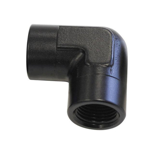 Aeroflow AF913-04BLK 90Deg Female - Female Elbow 1/4 Npt Black