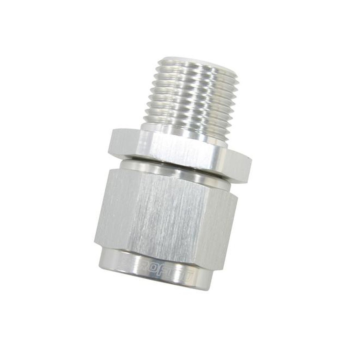 Aeroflow AF916-10-06S 3/8" Npt To -10AN Female Nut Silver Straight Swivel Nut