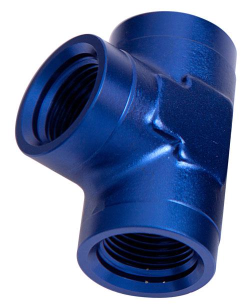 Aeroflow AF917-02 Female Pipe Tee 1/8" NPT Blue Female 1/8" NPT AF917-02