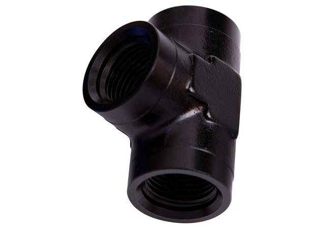 Aeroflow AF917-02BLK Female Pipe Tee 1/8" NPT Black Female 1/8" NPT AF917-02BLK