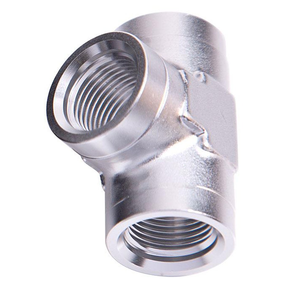 Aeroflow AF917-02S Female Pipe Tee 1/8" NPT Silver Female 1/8" NPT AF917-02S