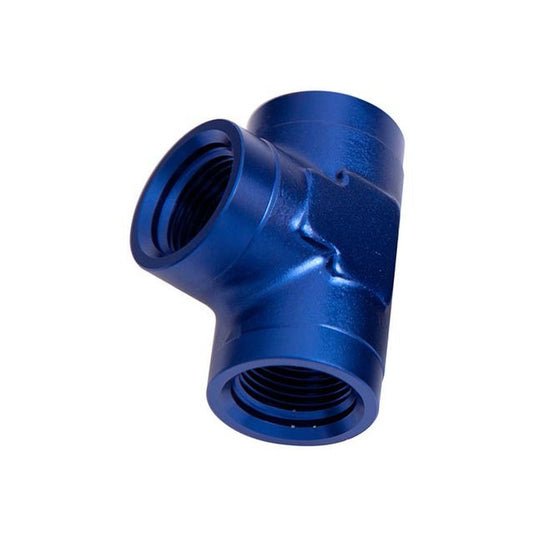 Aeroflow AF917-04 Female Pipe Tee 1/4" NPT Blue Female 1/4" NPT AF917-04
