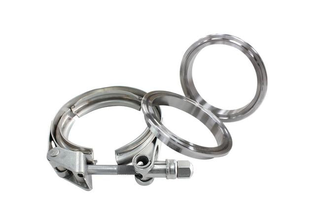 Aeroflow AF92-2750 2.75" V Band Clamp Kit 2X Weldrings 1 X Stainless Clamp