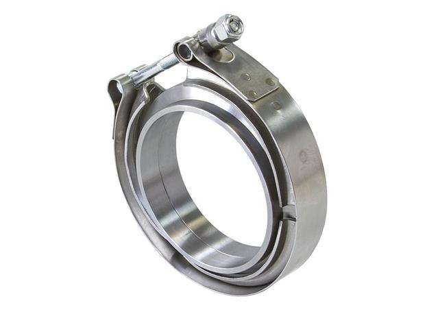 Aeroflow AF92-4000SS 4" V Band Clamp Kit 2 X Weld Rings 1 X Stainless Clamp