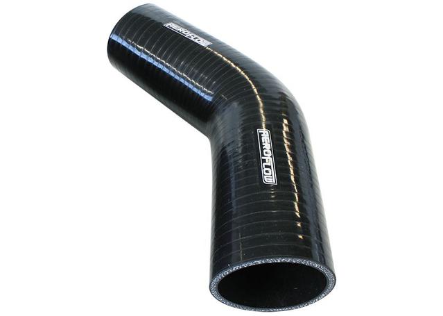 Aeroflow AF9202-075 Silicone Hose 45Deg; Black I.D .75" 19mm x 145mm Leg