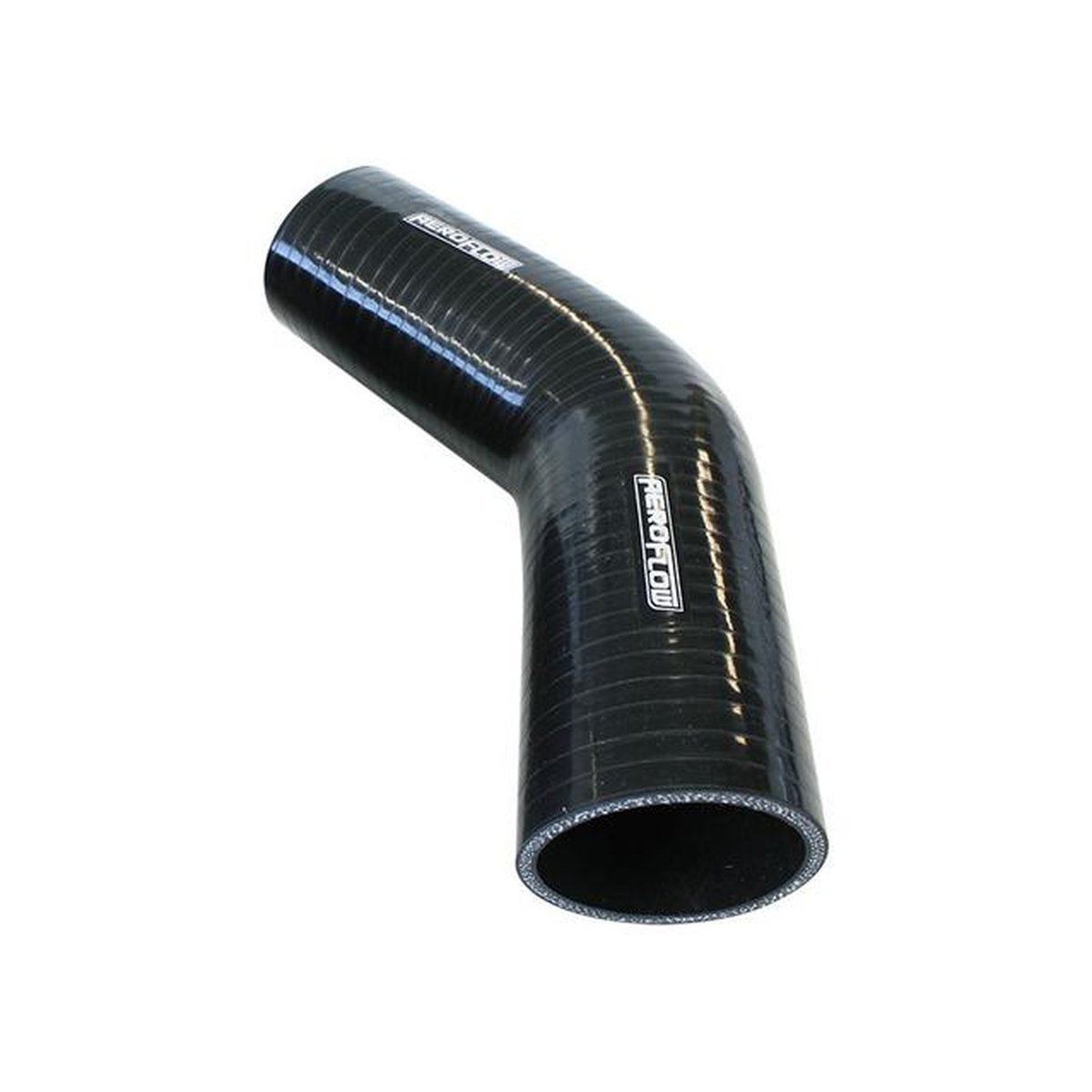 Aeroflow AF9202-350 Silicone Hose 45Deg; Black I.D 3.50" 90mm x 145mm Leg