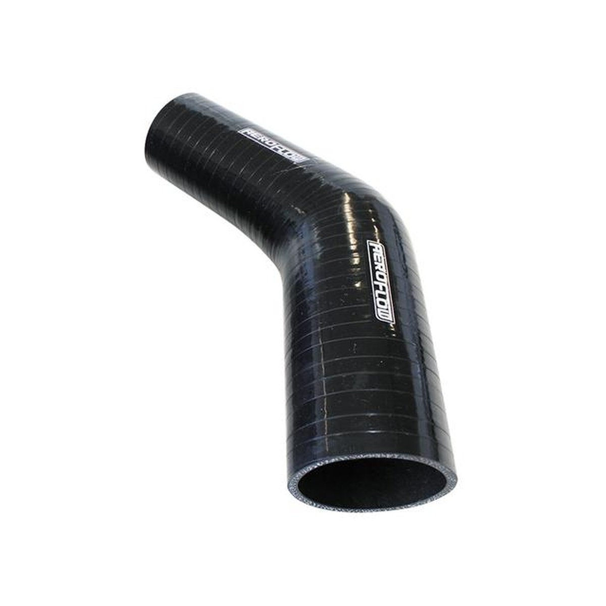 Aeroflow Silicone Hose Reducer 45 Deg Black I.D 1.50-1.25" 38-32mm, Wall 4.5X140mm