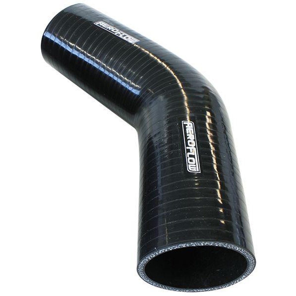 Aeroflow AF9202-400 Silicone Hose 45Deg; Black I.D 4.00" 102mm x 145mm Leg