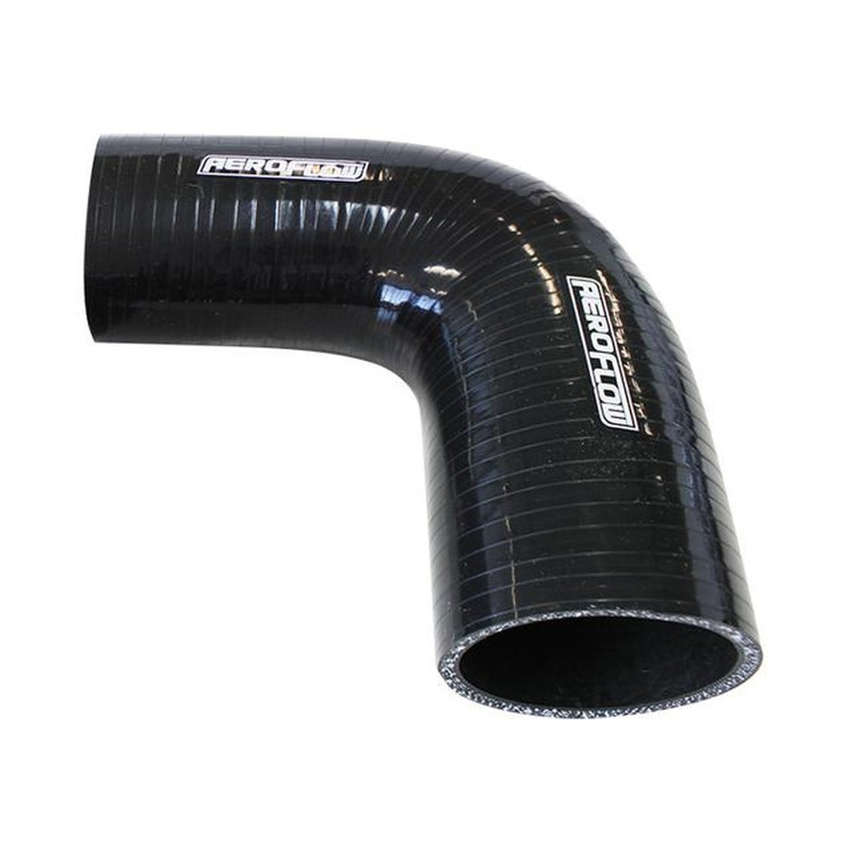 Aeroflow Silicone Hose Reducer 90 Deg Black I.D 3.00-2.25" 76-57mm, Wall 5.3X125mm