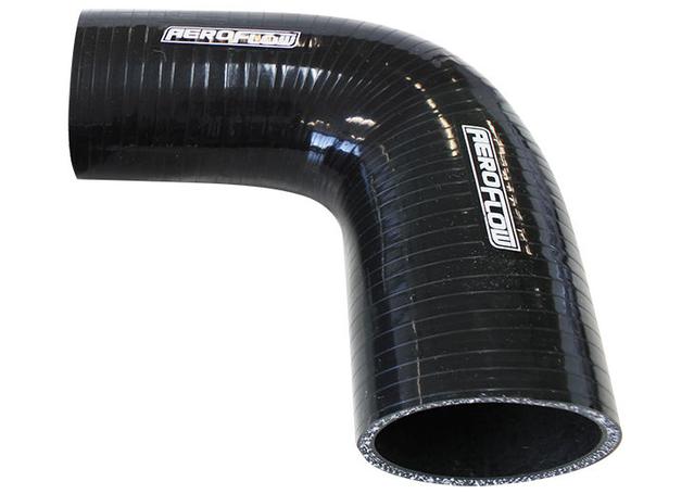 Aeroflow AF9203-275-225 Silicone Hose Reducer 90Deg; Black I.D 2.75-2.25" 70-57mm