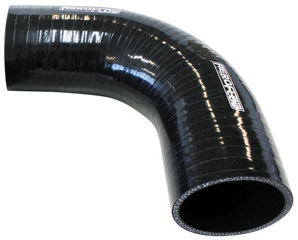 Aeroflow AF9203-225 Silicone Hose 90Deg; Black I.D 2.25" 57mm x 120mm Leg