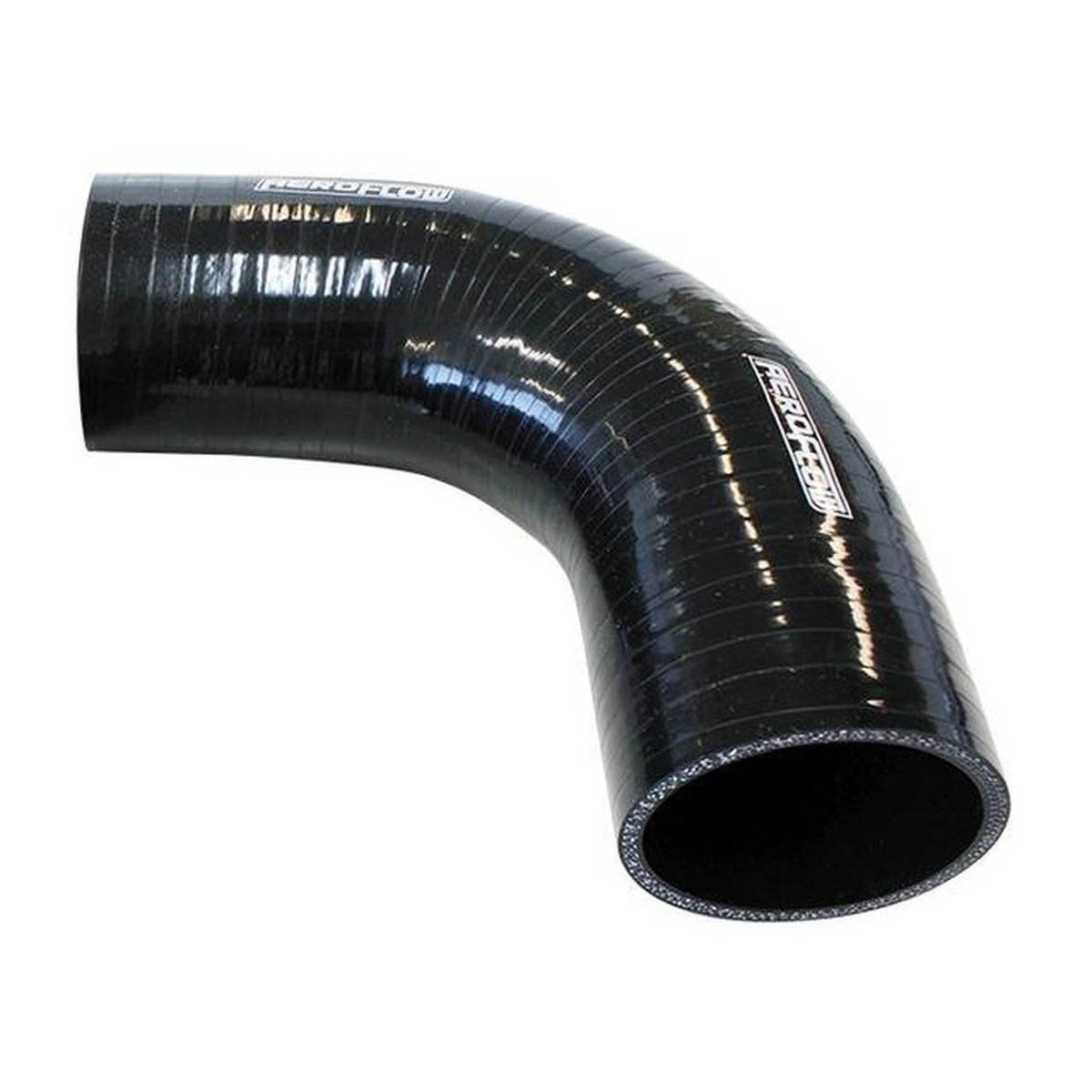 Aeroflow AF9203-085 Silicone Hose 90Deg; Black I.D .85" 22mm x 120mm Leg